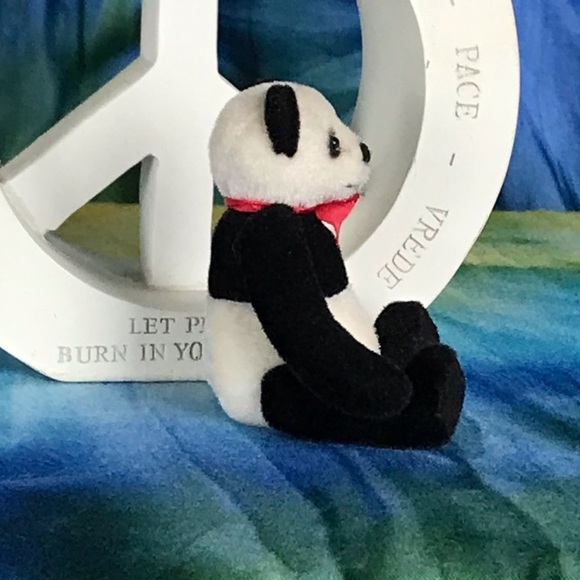 Vintage Cottage Collectible Miniature Panda Bear Collectible Teddy Bear - Picture 5 of 12